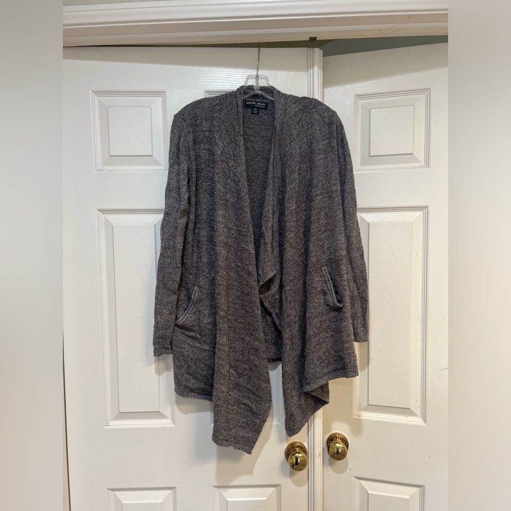 Barefoot Dreams Calypso Bamboo Cozy Chic Lite Cardigan Wrap Sweater Gray Sz S/M‎